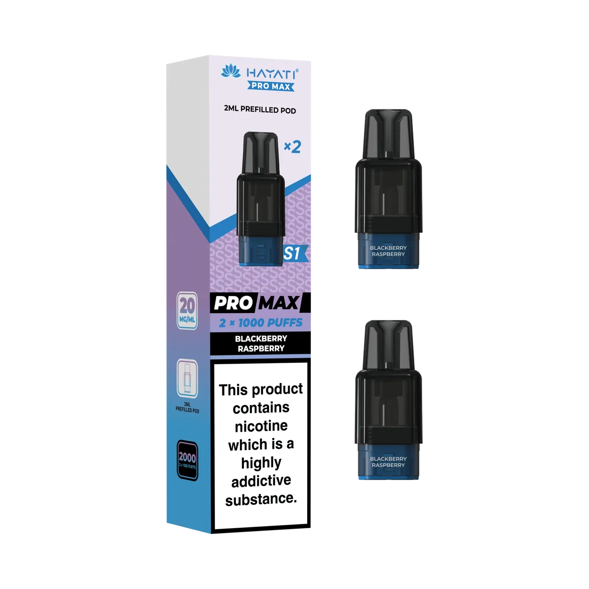 Blackberry Raspberry Hayati Pro Max S1 Pods