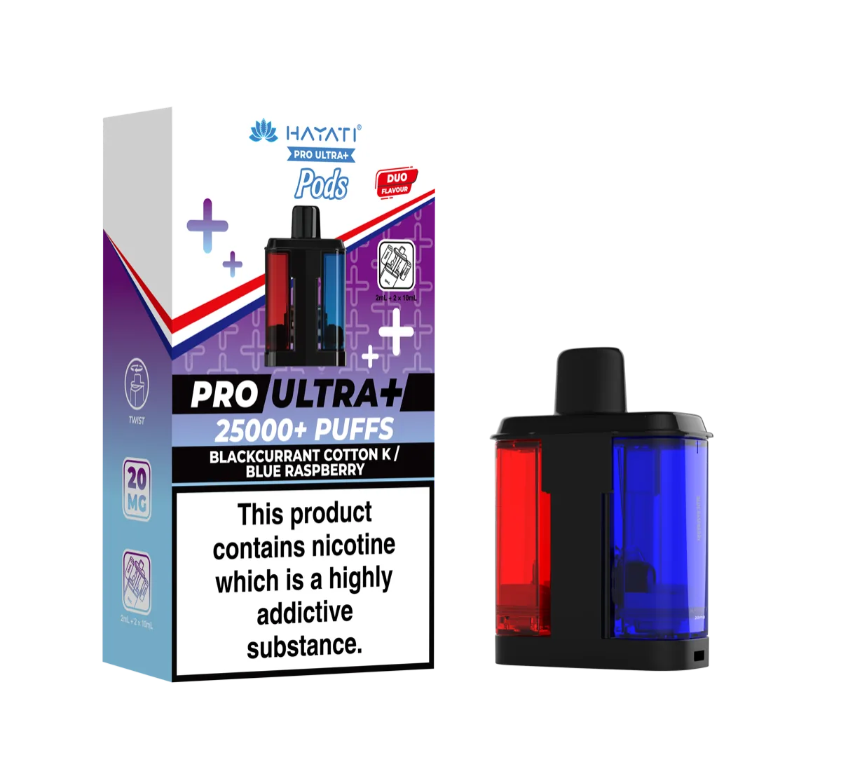 Blackcurrant Cotton K / Blue Raspberry Hayati Pro Ultra Plus Pods