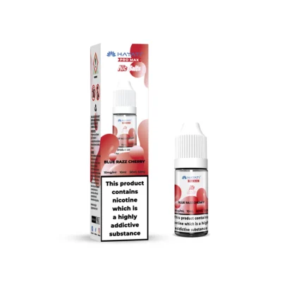 Blue Razz Cherry Hayati Pro Max nic salt, 10ml bottle and box, 10mg