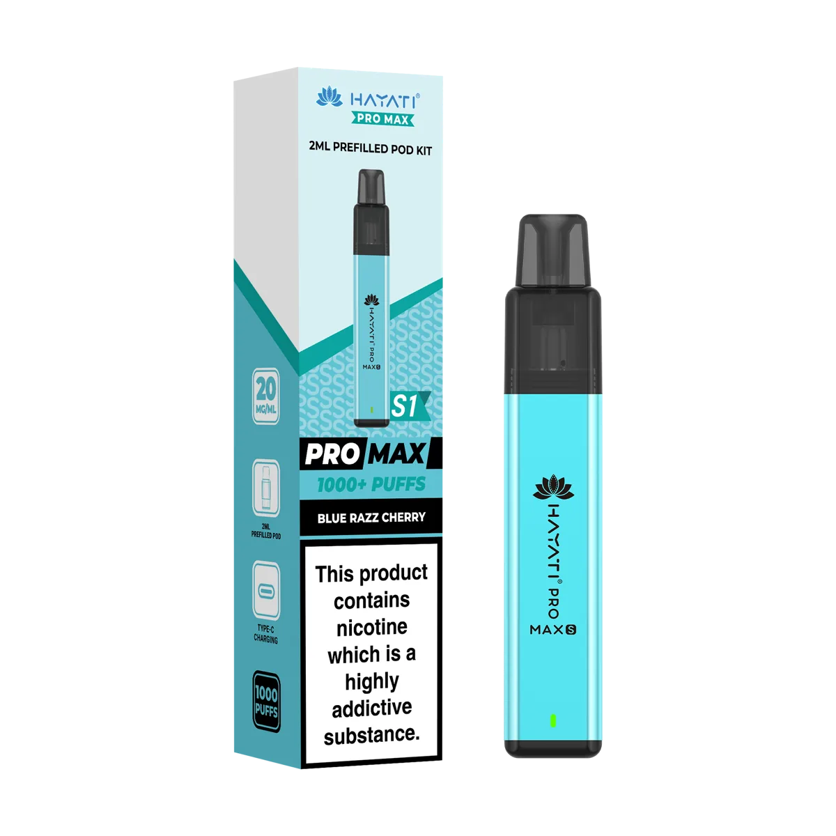 Blue Razz Cherry Hayati Pro Max S1 Prefilled Pod Kit