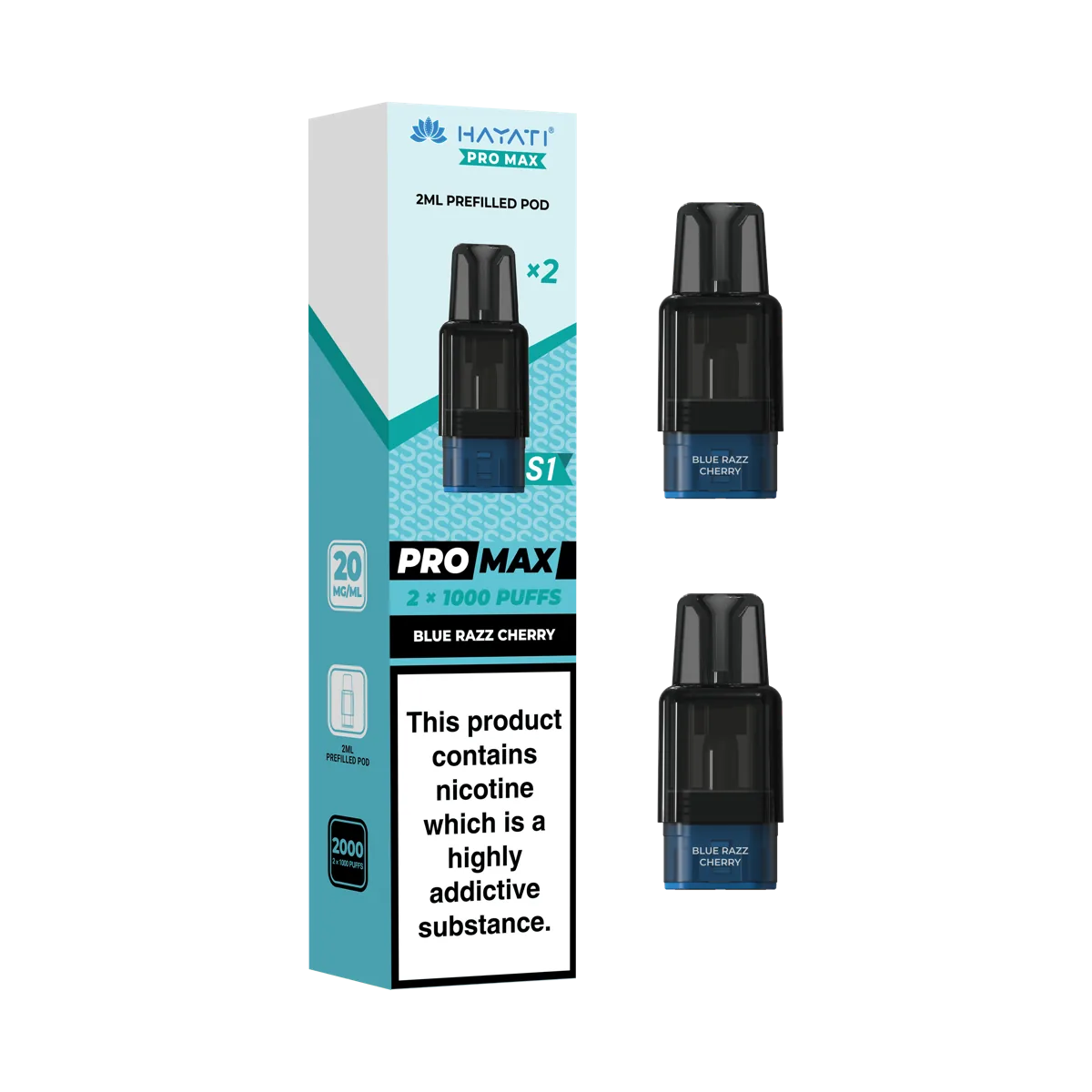 Blue Razz Cherry Hayati Pro Max S1 Pods