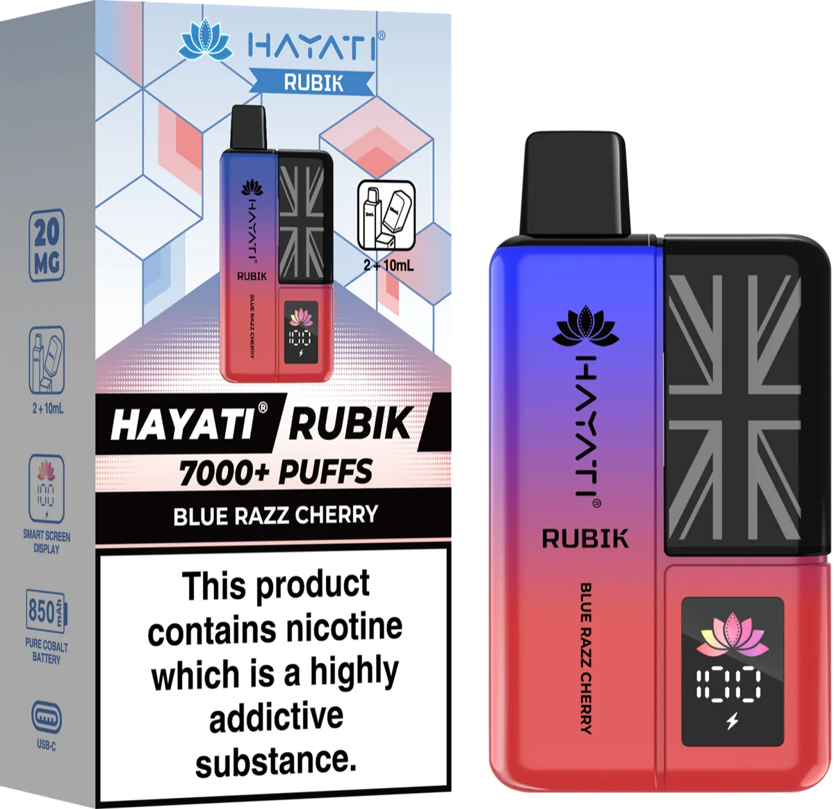 Blue Razz Cherry Hayati Rubik Prefilled Pod Kit