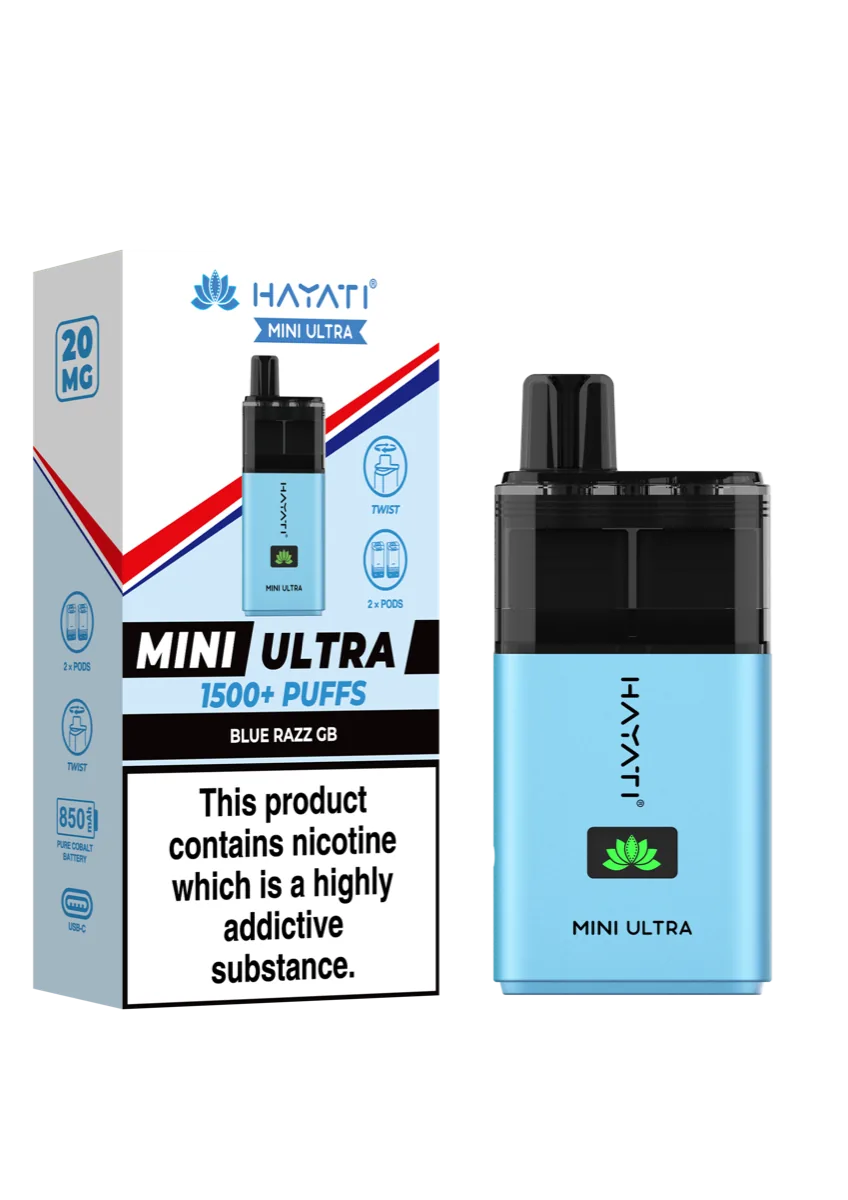 Blue Razz GB Hayati Mini Ultra Pod Kit