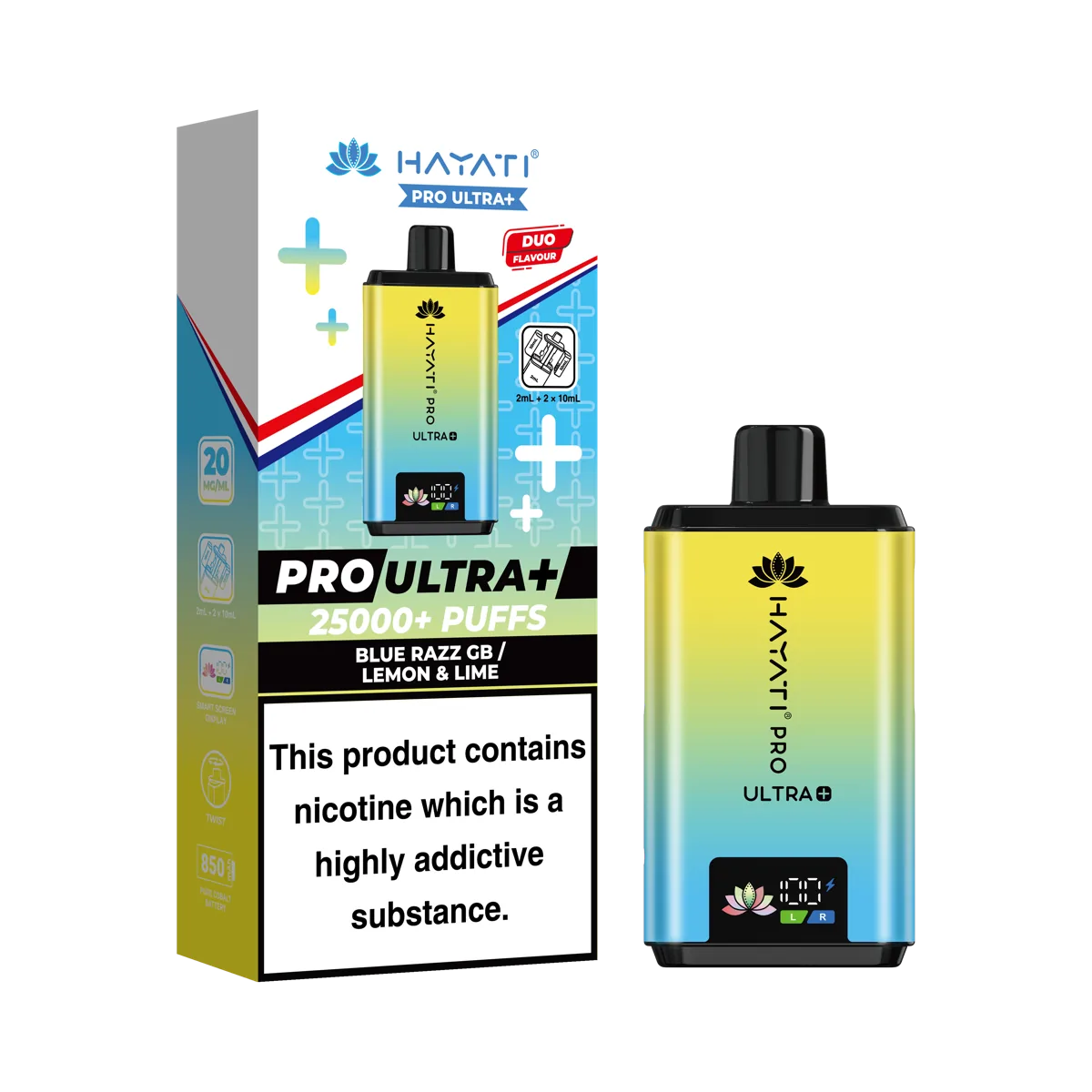 Blue Razz GB / Lemon Lime Hayati Pro Ultra Plus 25000 Prefilled Pod Kit