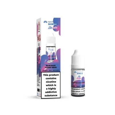 Blue Razz Gummy Bear Hayati Pro Max nic salt, 10ml bottle and box, 10mg