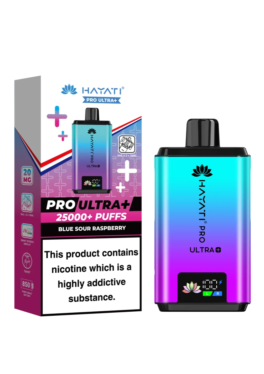 Blue Sour Raspberry Hayati Pro Ultra Plus 25000 Prefilled Pod Kit