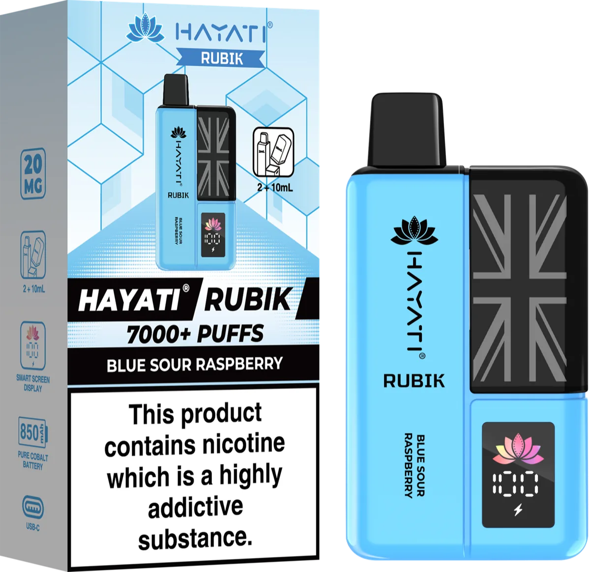 Blue Sour Raspberry Hayati Rubik Prefilled Pod Kit