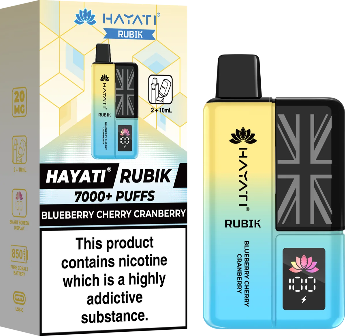 Blueberry Cherry Cranberry Hayati Rubik Prefilled Pod Kit