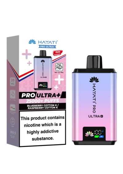Blueberry Cotton K / Raspberry Cotton K Hayati Pro Ultra Plus 25000 Prefilled Pod Kit