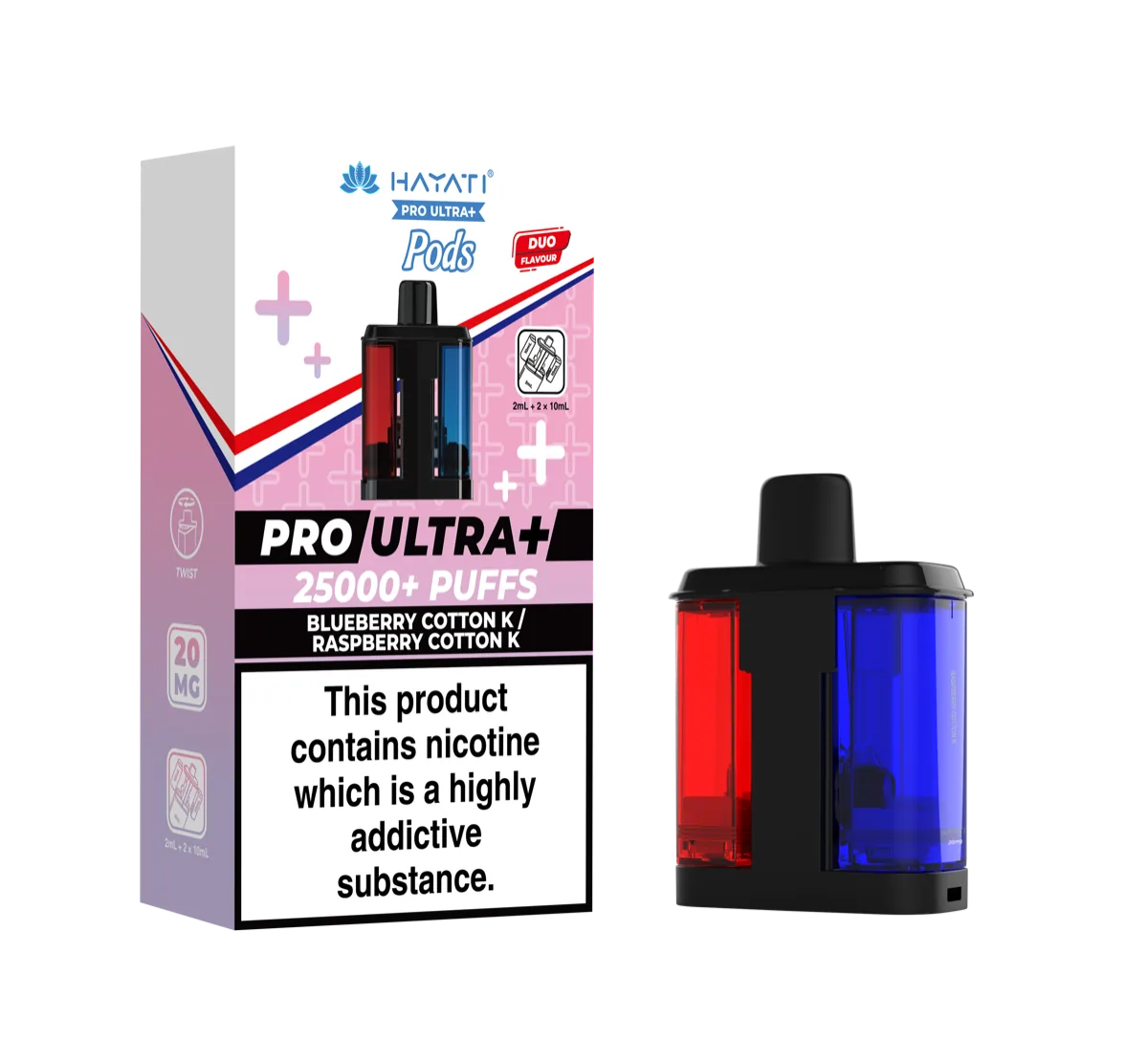 Blueberry Cotton K / Raspberry Cotton K Hayati Pro Ultra Plus Pods