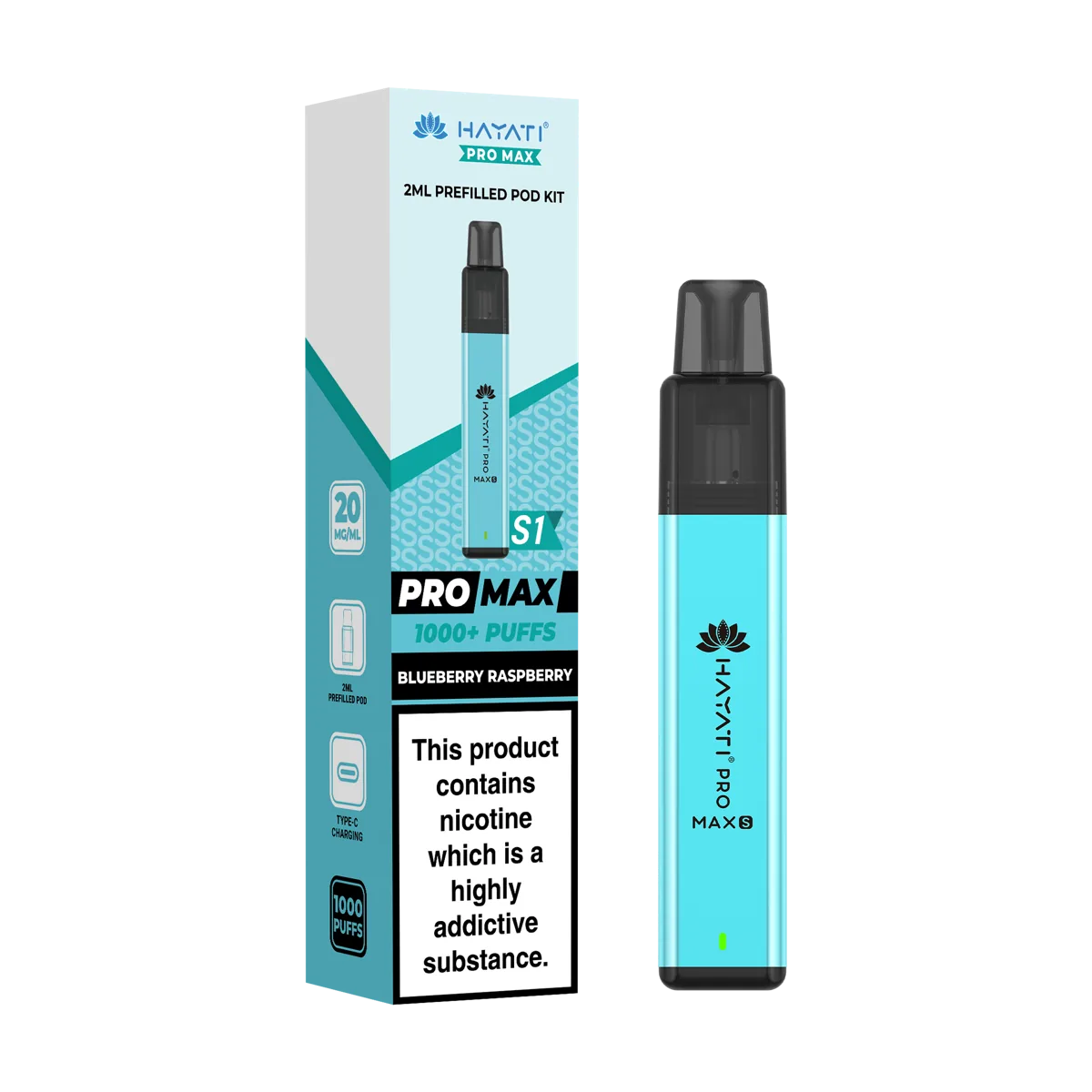Blueberry Raspberry Hayati Pro Max S1 Prefilled Pod Kit