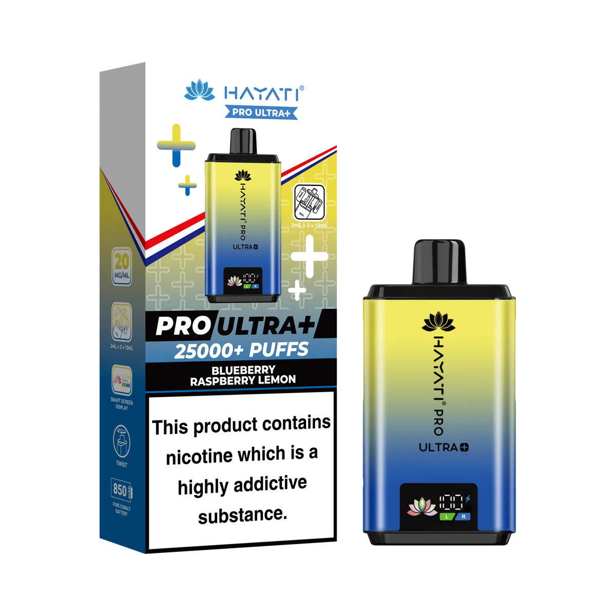 Blueberry Raspberry Lemon Hayati Pro Ultra Plus 25000 Prefilled Pod Kit
