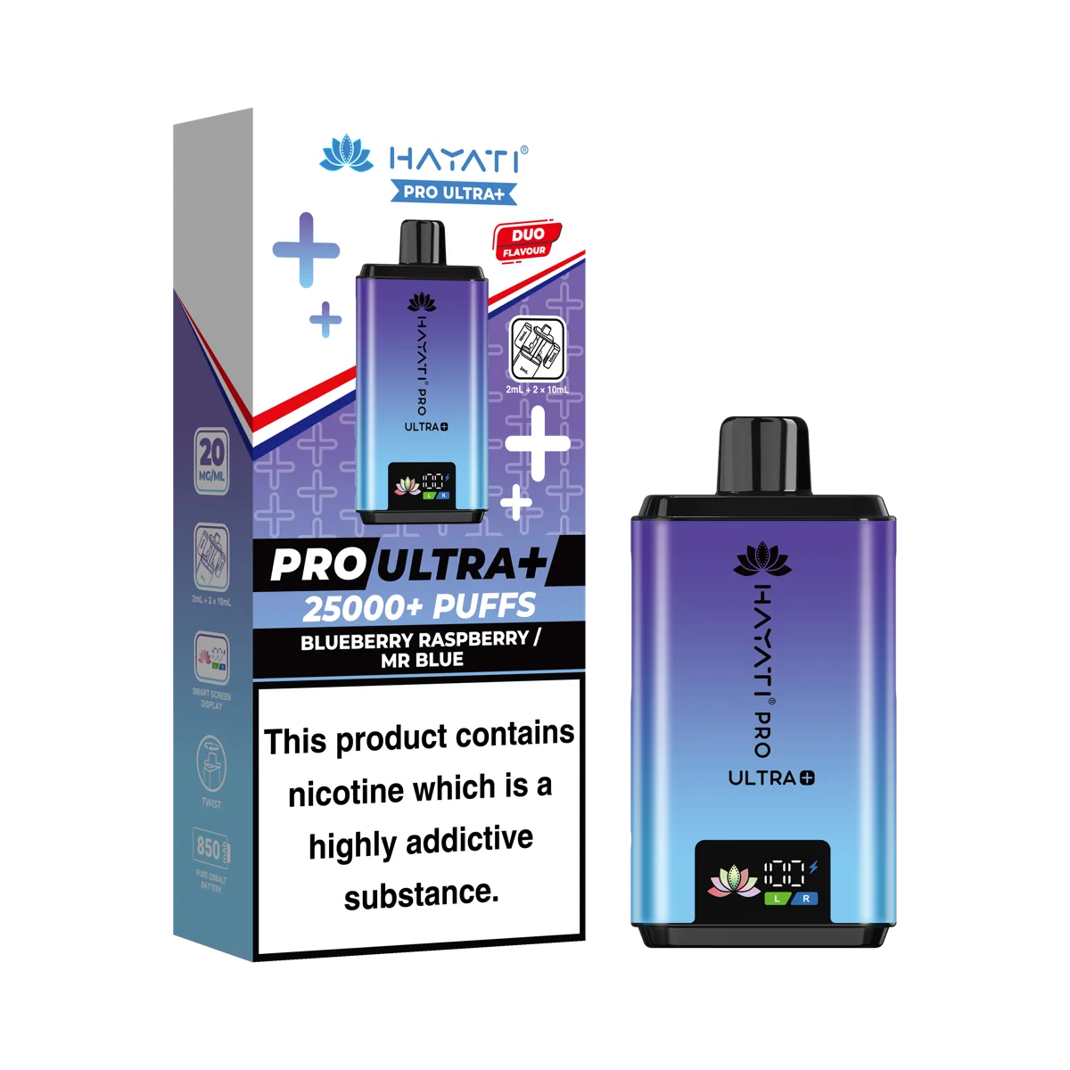 Blueberry Raspberry / Mr Blue Hayati Pro Ultra Plus 25000 Prefilled Pod Kit