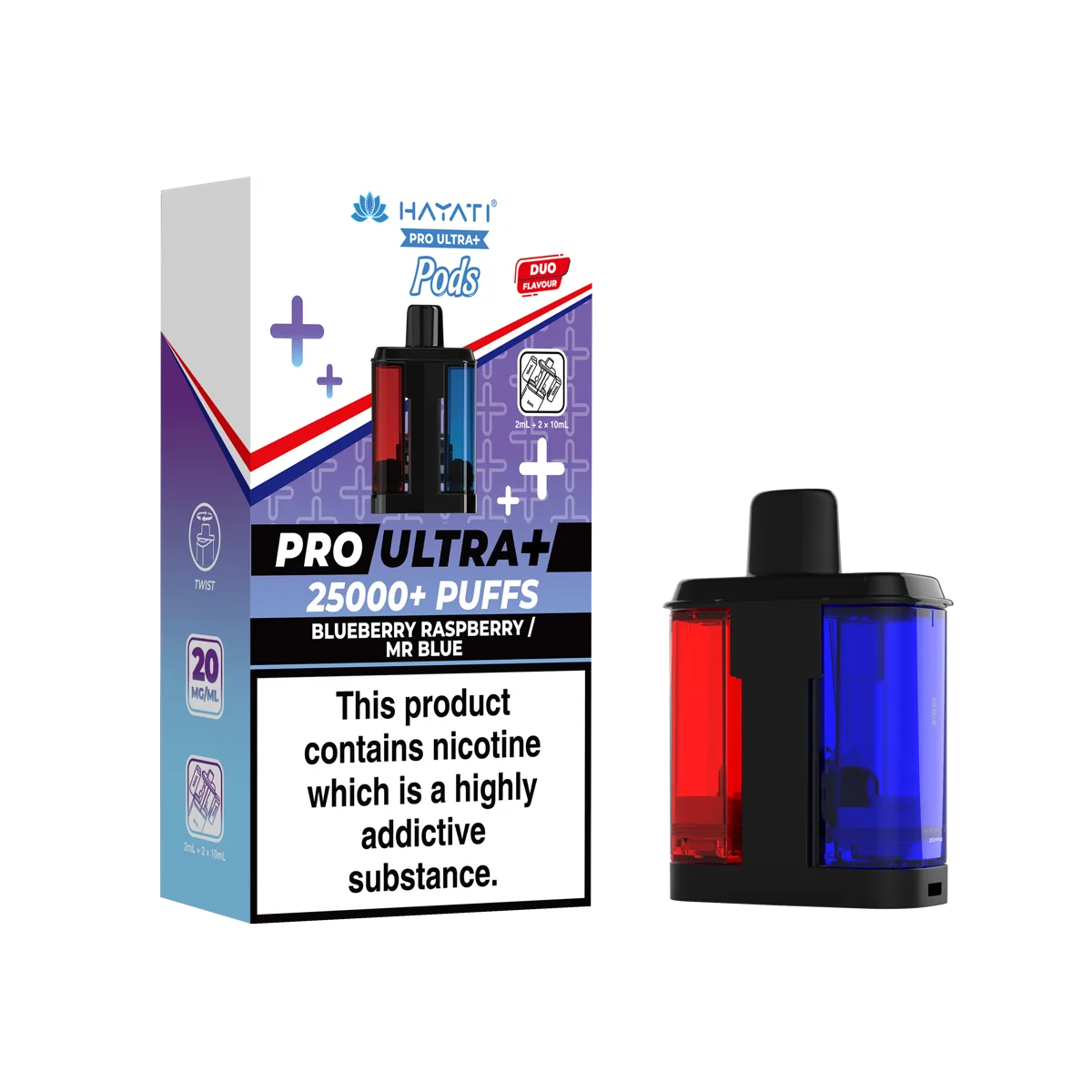 Blueberry Raspberry/Mr Blue Hayati Pro Ultra Plus 25K Pods