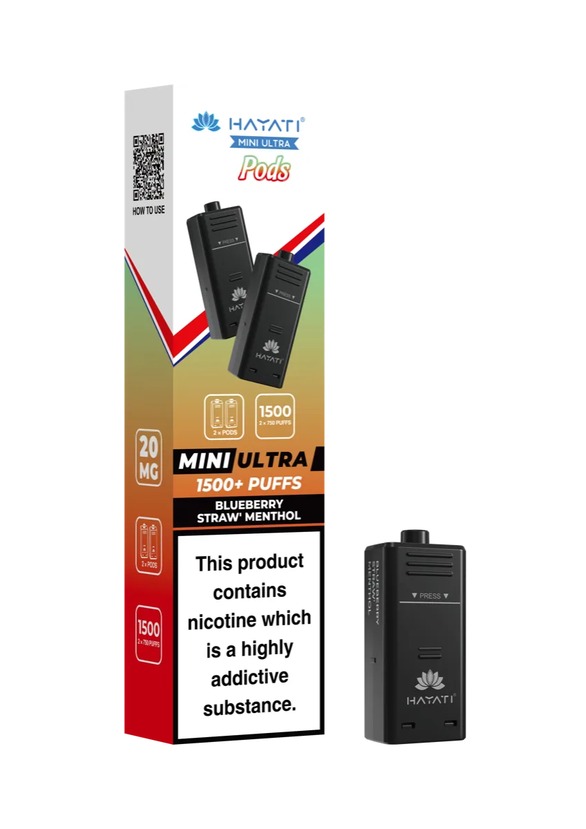 Blueberry Straw’ Menthol Hayati Mini Ultra Pods