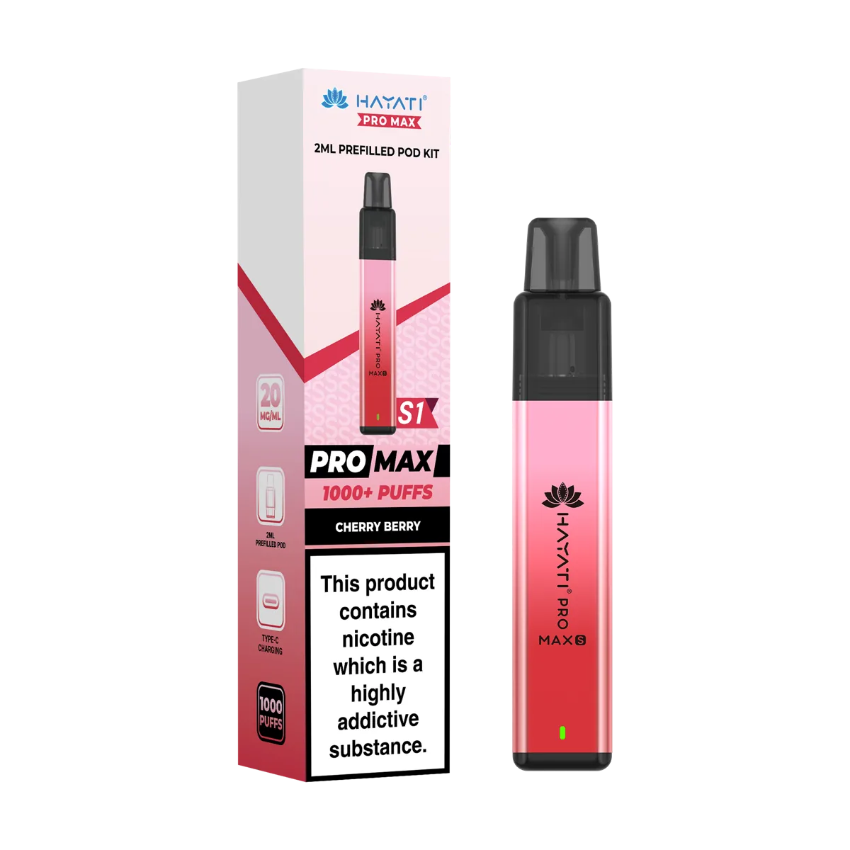 Cherry Berry Hayati Pro Max S1 Prefilled Pod Kit