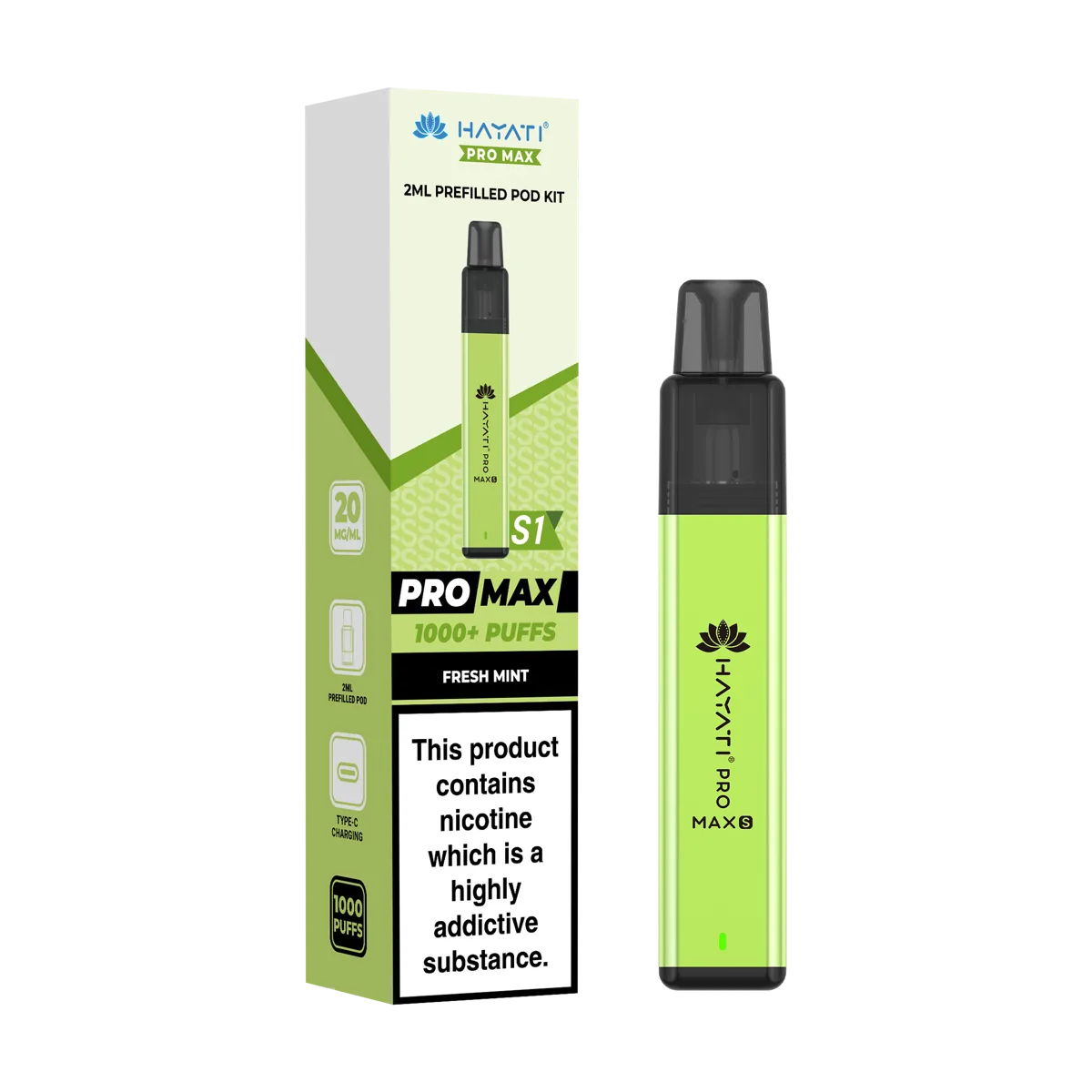 Fresh Mint Hayati Pro Max S1 Prefilled Pod Kit