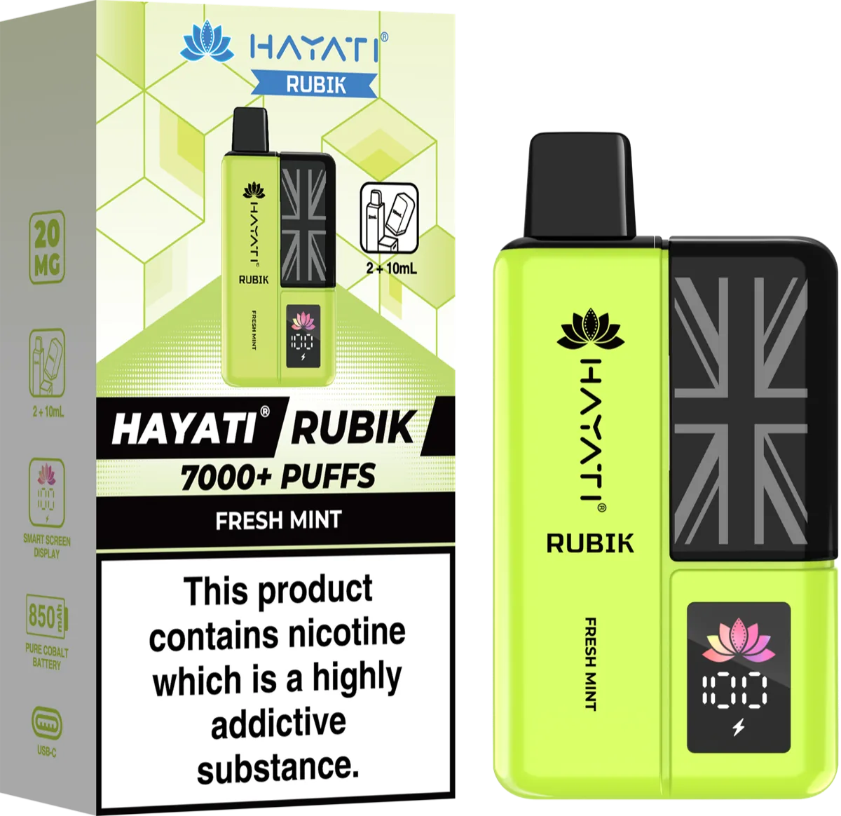 Fresh Mint Hayati Rubik Prefilled Pod Kit