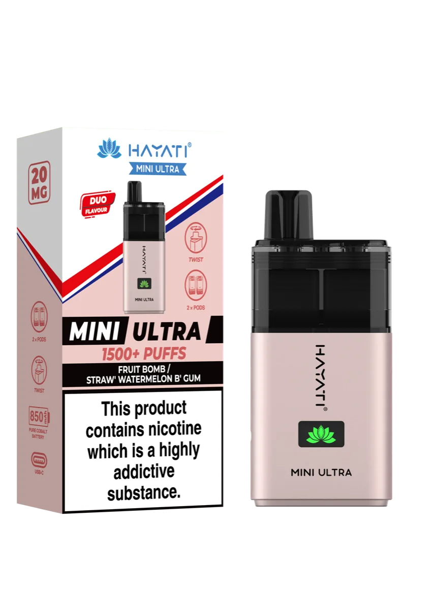 Fruit Bomb / Straw’ Watermelon B’Gum Hayati Mini Ultra Pod Kit