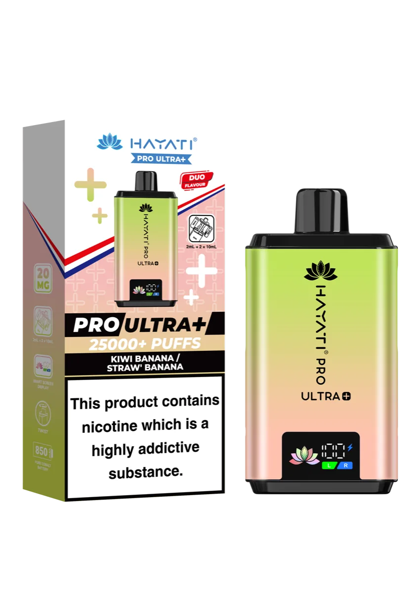 Kiwi Banana / Strawberry Banana Hayati Pro Ultra Plus 25000 Prefilled Pod Kit