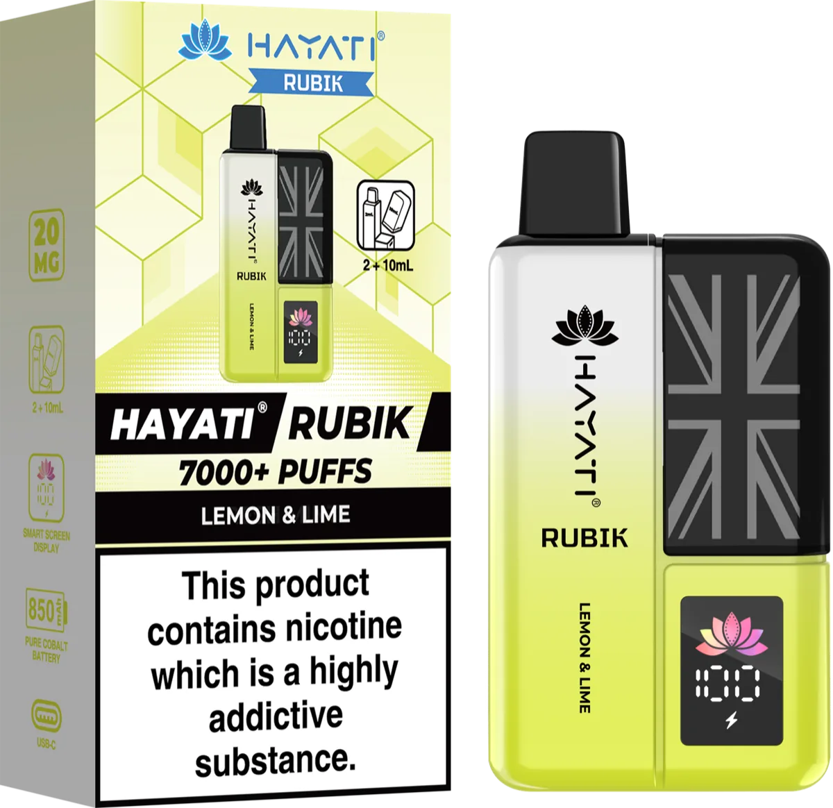 Lemon Lime Hayati Rubik Prefilled Pod Kit