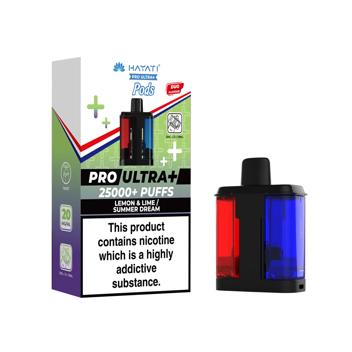 Lemon & Lime/Summer Dream Hayati Pro Ultra Plus 25K Pods