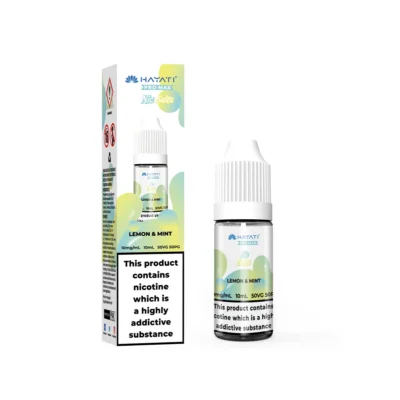 Lemon Mint Hayati Pro Max nic salt, 10ml bottle and box, 10mg