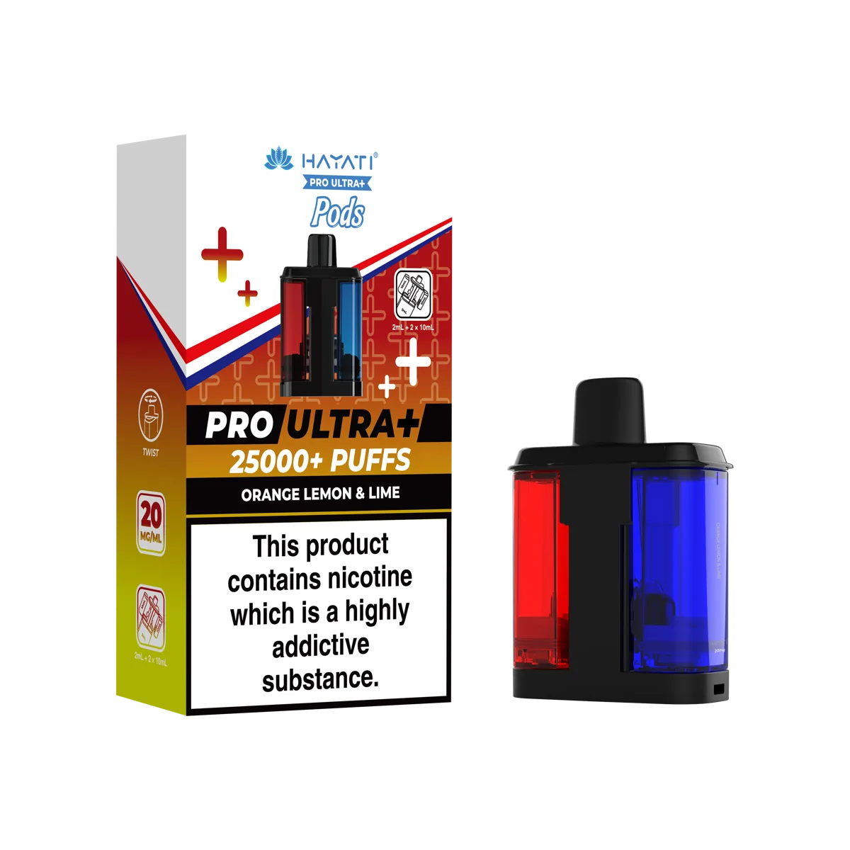 Orange Lemon & Lime Hayati Pro Ultra Plus 25K Pods