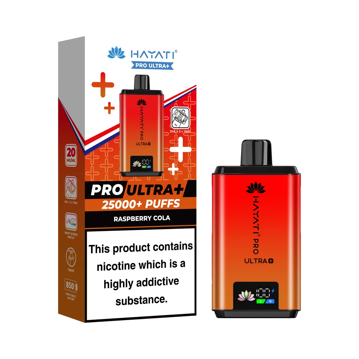 Raspberry Cola Hayati Pro Ultra Plus 25000 Prefilled Pod Kit
