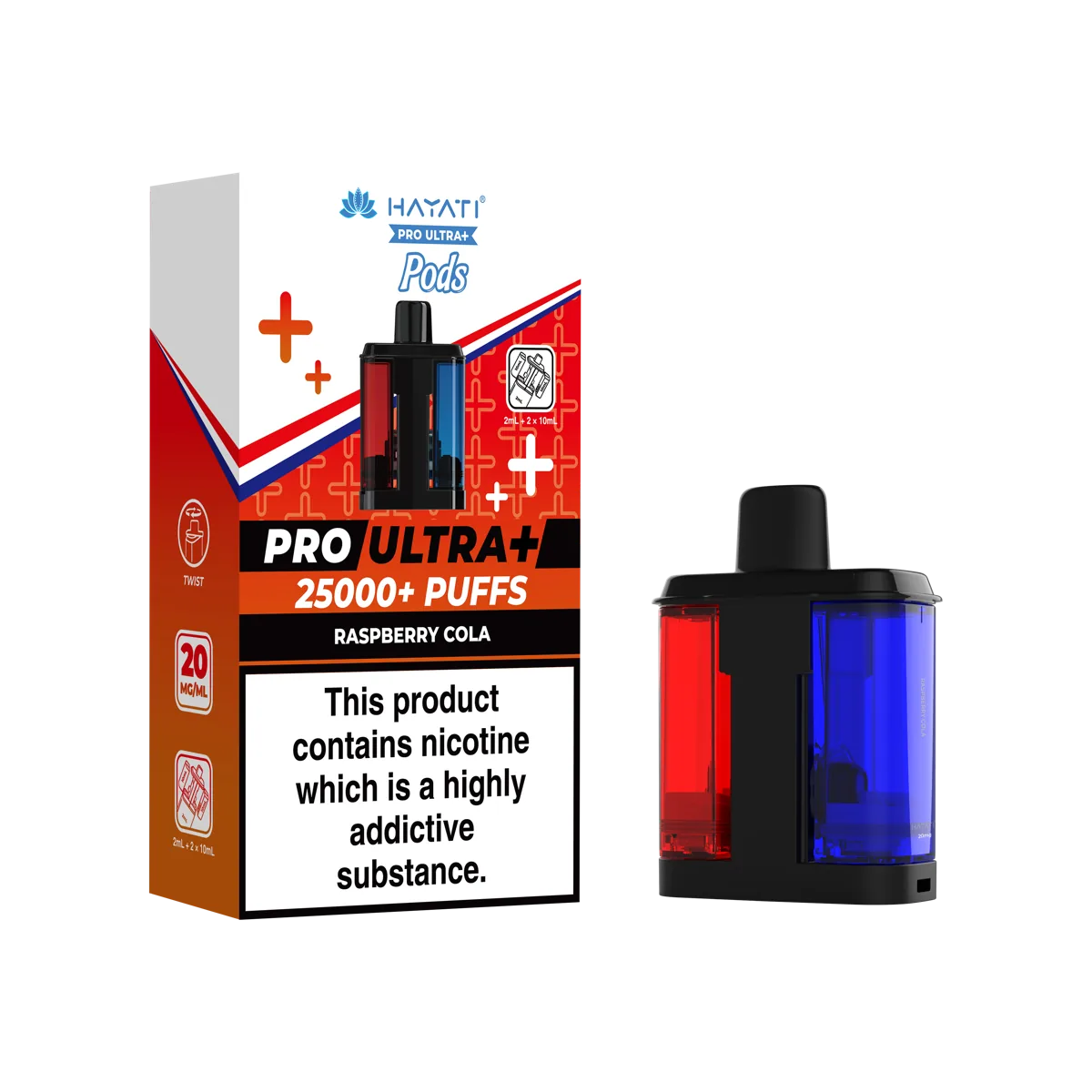 Raspberry Cola Hayati Pro Ultra Plus 25K Pods