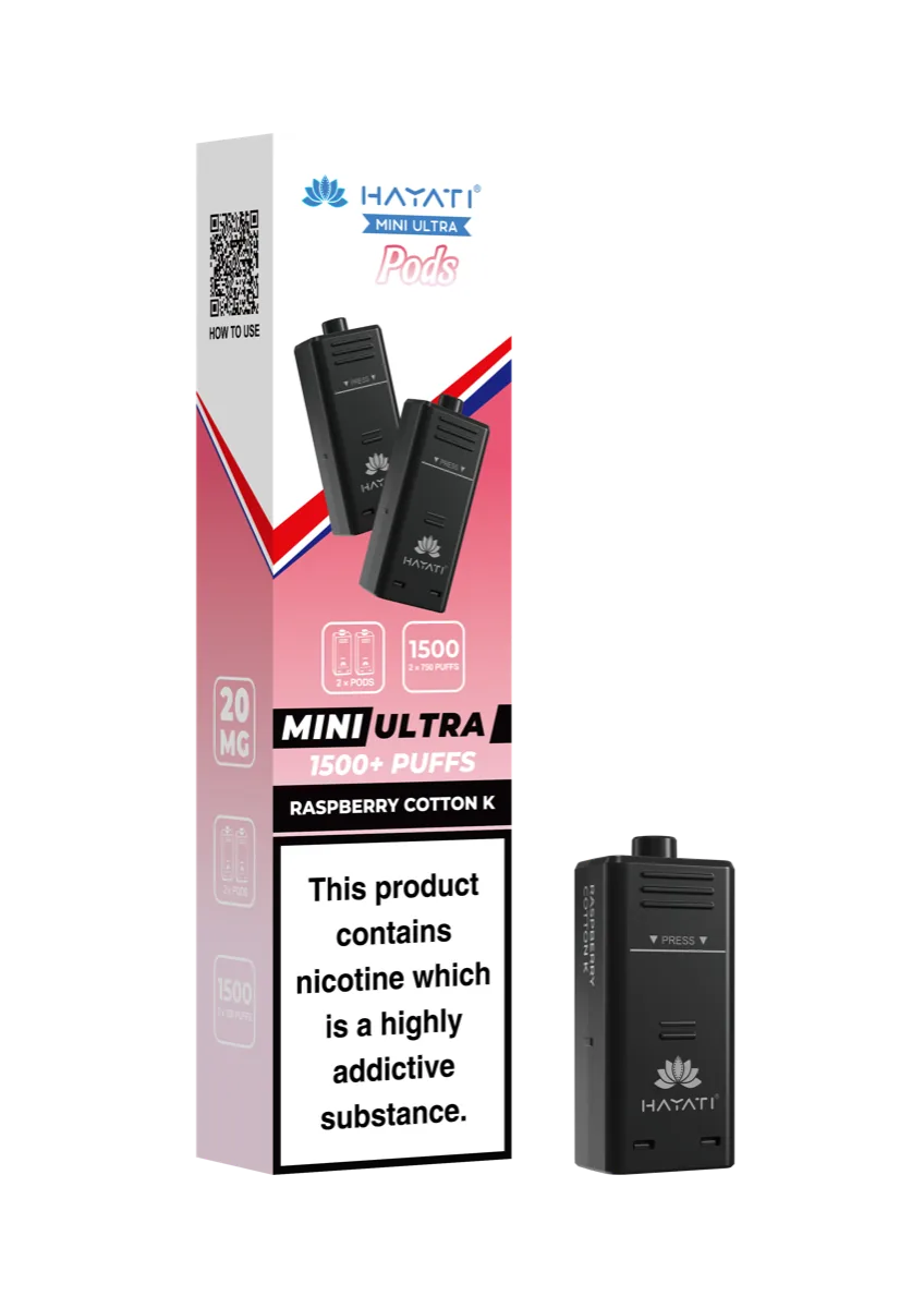 Raspberry Cotton K Hayati Mini Ultra Pods