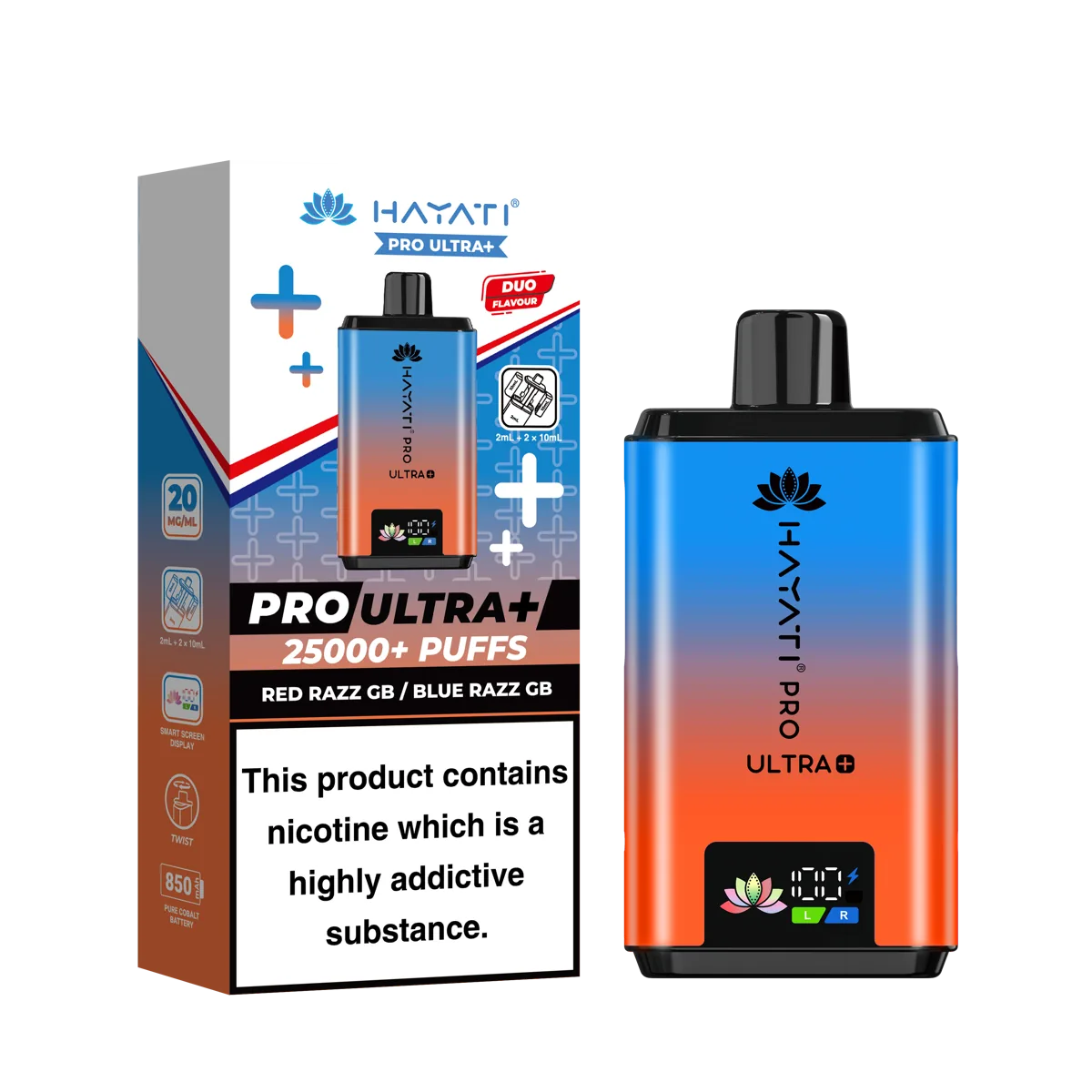 Red Razz GB / Blue Razz GB Hayati Pro Ultra Plus 25000 Prefilled Pod Kit