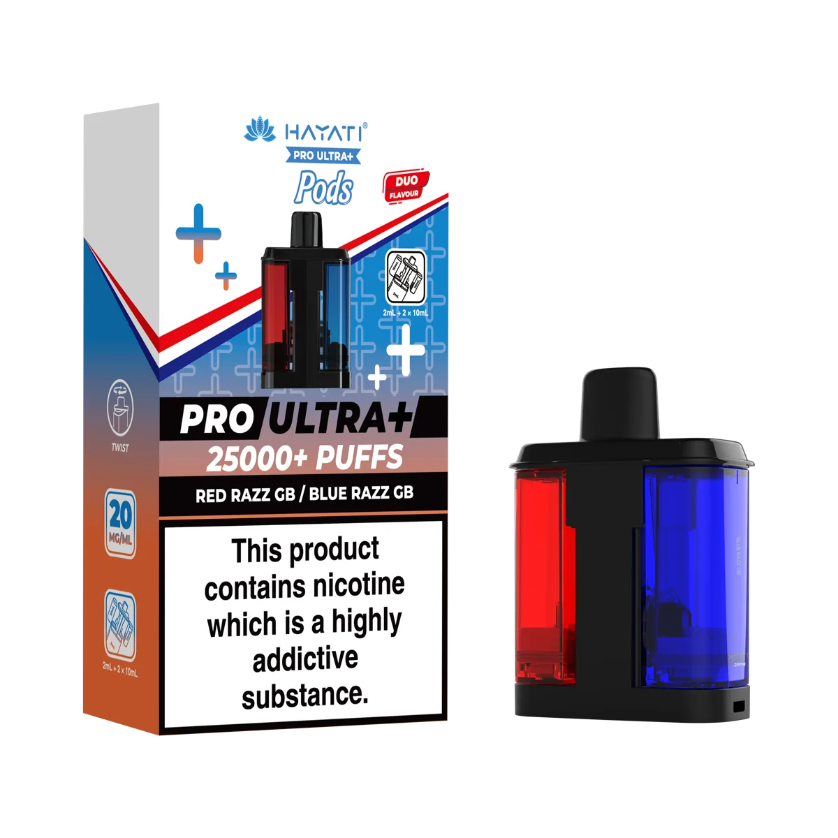 Red Razz GB/Blue Razz GB Hayati Pro Ultra Plus 25K Pods