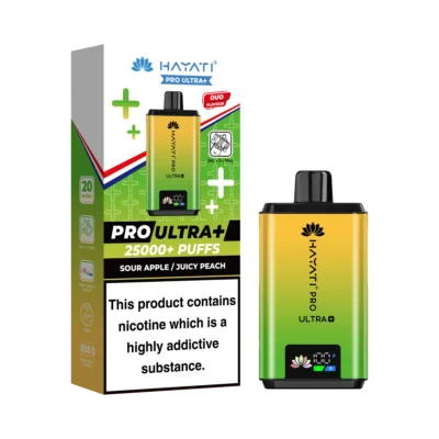 Sour Apple / Juicy Peach Hayati Pro Ultra Plus 25000 Prefilled Pod Kit