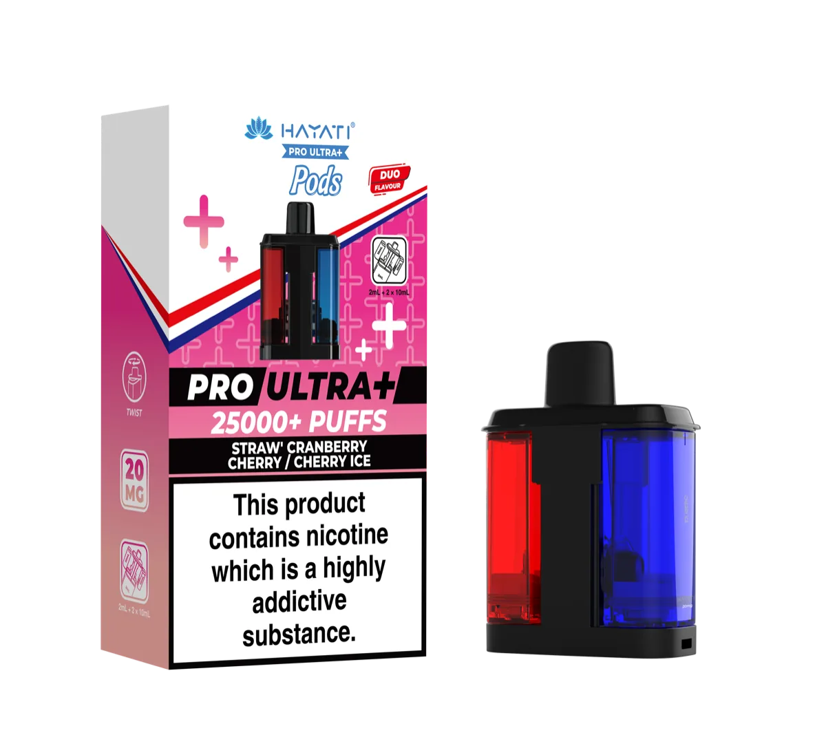 Straw’ Cranberry Cherry / Cherry Ice Hayati Pro Ultra Plus Pods
