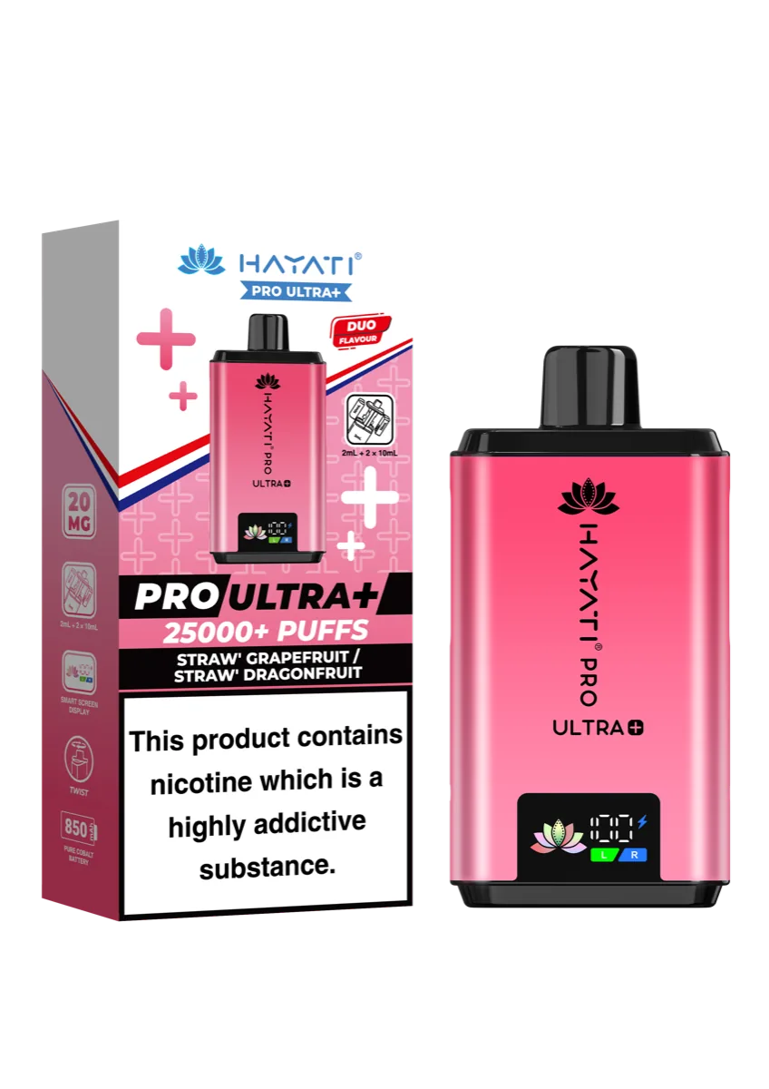Straw’ Grapefruit / Straw’ Dragonfruit Hayati Pro Ultra Plus 25000 Prefilled Pod Kit