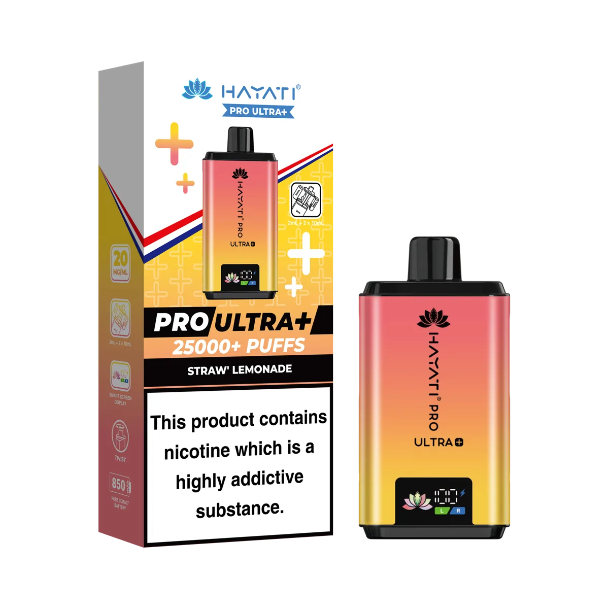 Straw’ Lemonade Hayati Pro Ultra Plus 25000 Prefilled Pod Kit