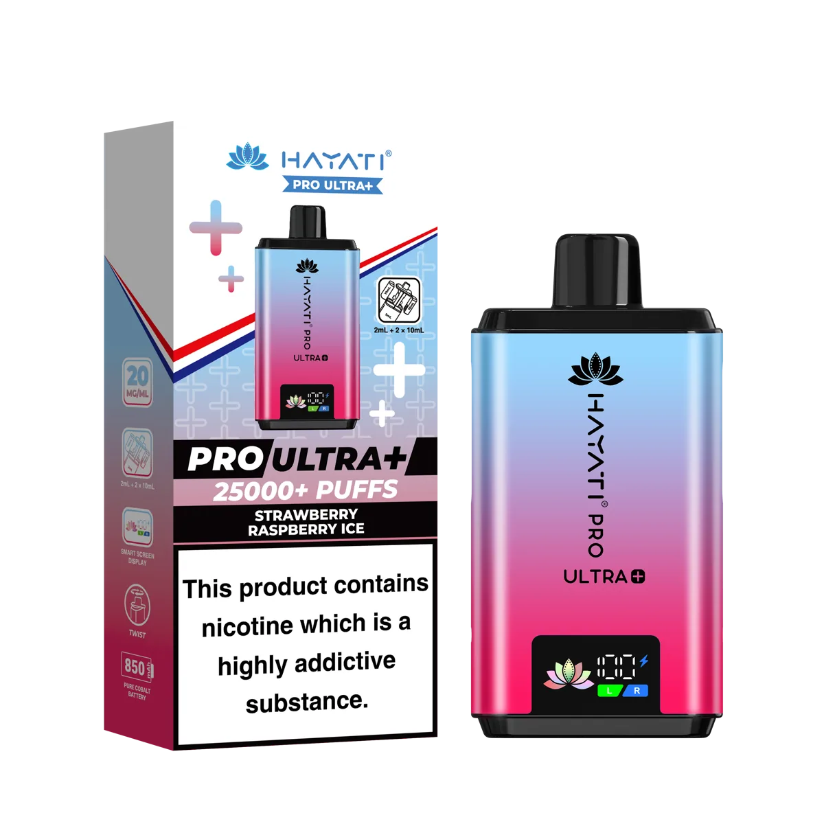 Strawberry Raspberry Ice Hayati Pro Ultra Plus 25000 Prefilled Pod Kit