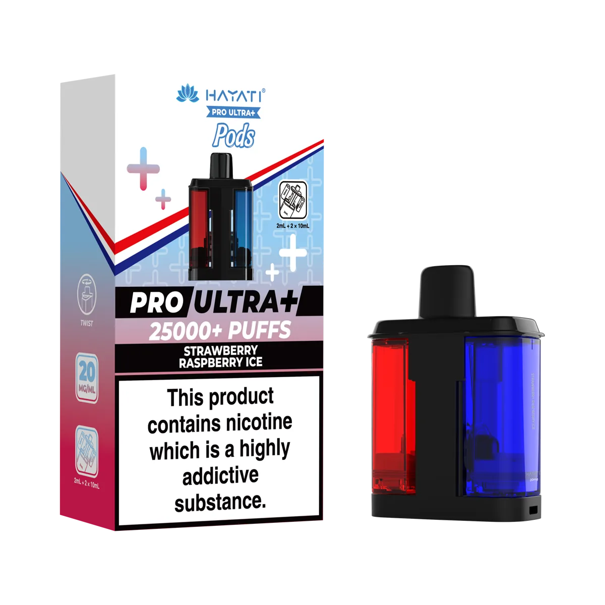 Strawberry Raspberry Ice Hayati Pro Ultra Plus 25K Pods