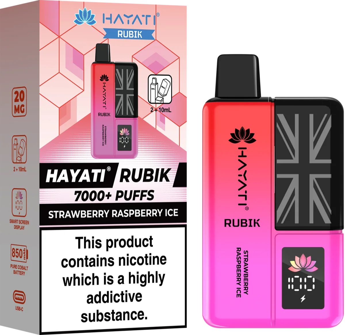 Strawberry Raspberry Ice Hayati Rubik Prefilled Pod Kit