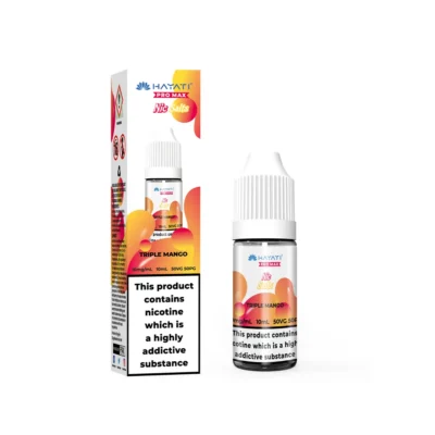 Triple Mango Hayati Pro Max nic salt, 10ml bottle and box, 10mg