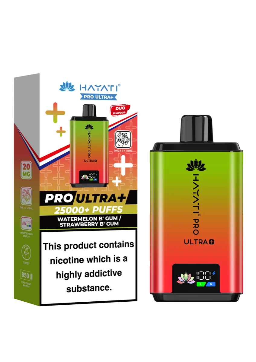 Watermelon B’Gum / Strawberry B’Gum Hayati Pro Ultra Plus 25000 Prefilled Pod Kit