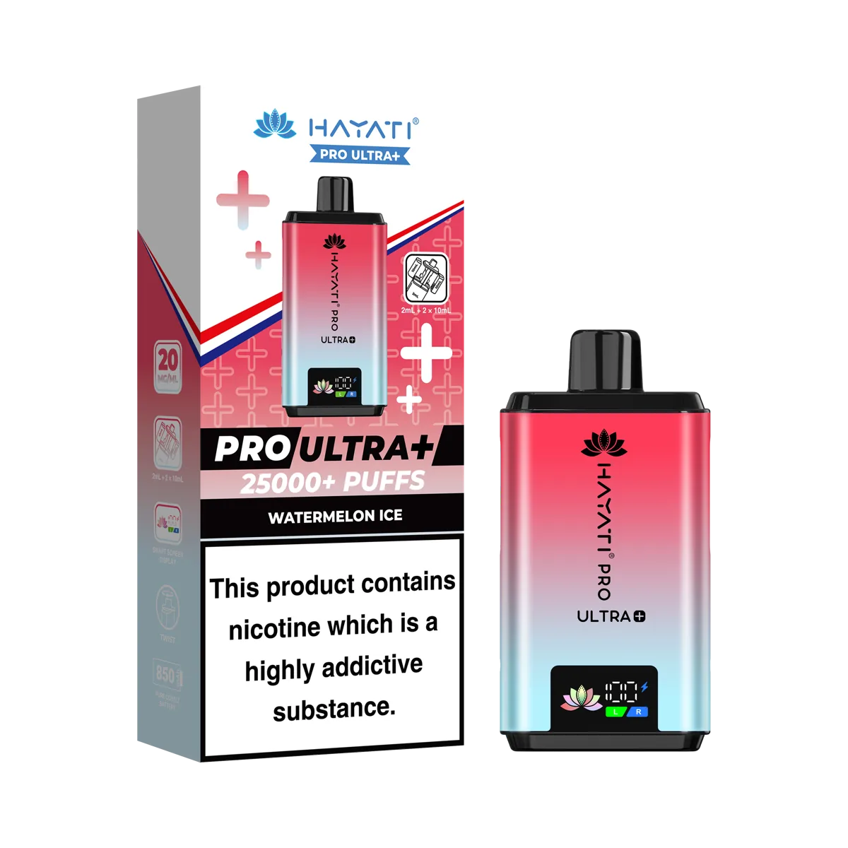 Watermelon Ice Hayati Pro Ultra Plus 25000 Prefilled Pod Kit