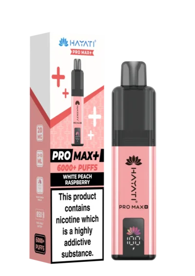 White Peach Raspberry Hayati Pro Max Plus 6000 Pod Kit