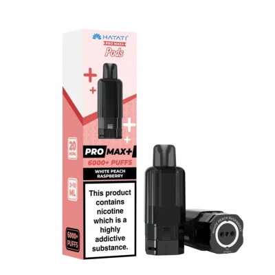 White Peach Raspberry Hayati Pro Max Plus Pods