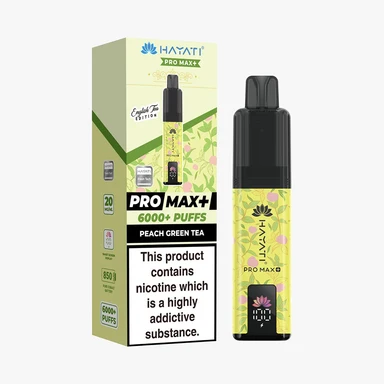 Peach Green Tea Hayati Pro Max Plus 6000 Pod Kit
